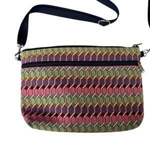 Danny K Geometric Crossbody Bag w Side Pockets Made In USA